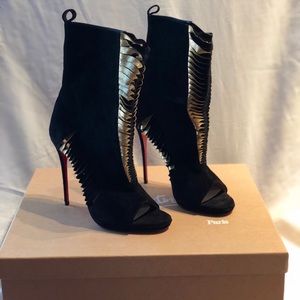 Christian Louboutin Miss Circus Black Suede Heels